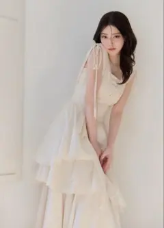polaura ポローラ クリスタルプリーツティアードワンピース - メルカリ