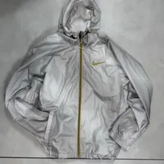 NIKE 総柄 ウインドブレーカー メッシュ ライトジャケット L 白金