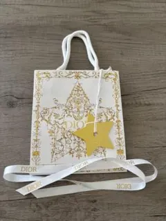 Dior 星付き 限定 ショップ袋 ホワイト ゴールド