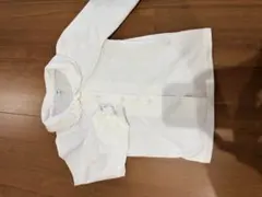 ホワイトコットン長袖シャツ