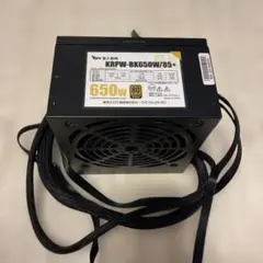 玄人志向 KRPW-BK650W/85+ 電源ユニット 動作確認済み