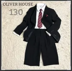 入学式男の子130 キッズフォーマル オリバーハウス5点ネクタイポケットチーフ付