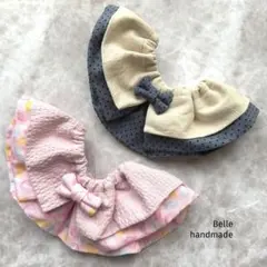 37. フリルスタイ　ハンドメイド　付け襟　まん丸スタイ　2枚セット