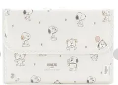 ジェラートピケ　スヌーピー 母子手帳入れ ホワイトL