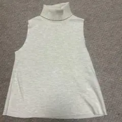ZARA グレー タートルネック ノースリーブ M
