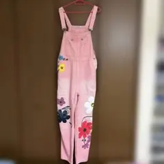 花柄 オーバーオール