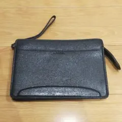 昭和レトロ　LANCEL 黒 本革 クラッチバッグ