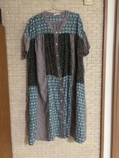 【 sandy 】パッチワークデザイン ワンピース