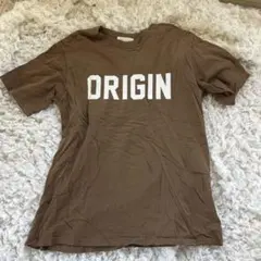 NANING9 半袖 Tシャツ ブラウン ORIGIN ロゴのサムネイル