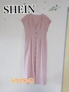 SHEIN ピンク ノースリーブワンピース