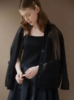 poisメッシュカーディガンblack pois ポワ ダブルメッシュカーディガン ブラック - メルカリ