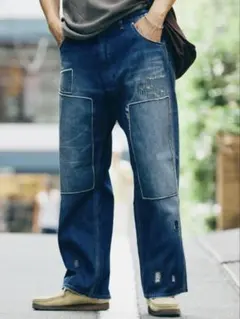 ＜Relume Jeans＞リメイク ライトオンス デニムペインターパンツ Mのサムネイル