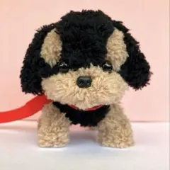 モールドール　モール人形　ミニチュアダックスフンド　犬　黒と茶色　ぬいぐるみ