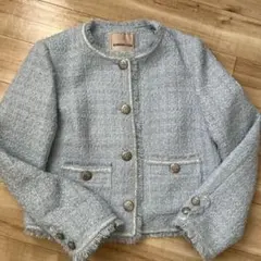 Apuweiser-riche ライトブルー ツイードジャケット サイズ1