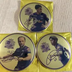 サンフレッチェ広島 金曜日限定 ゴールド缶バッジ　3個セット