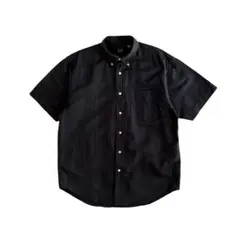 【希少】00s 初期 OLD GAP リネンコットン半袖シャツ ブラック L相当のサムネイル