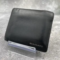 BURBERRY バーバリー 折り財布 黒 ブラック レザー ノバチェック