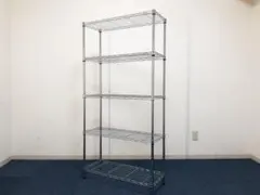 ワイヤーシェルフ　シルバー　新品未使用 ヴィンテージ ワイヤーメッシュ シェルフ - アンティーク