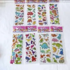 恐竜キャラクターシールセット 8パック　プレゼント　ご褒美