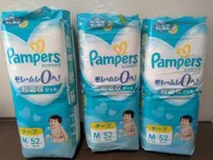 【未開封】Pampers Mサイズ テープ式 52枚入り×3袋