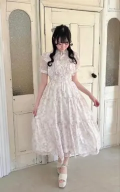 写真あり【evelyn】花柄レースロングワンピース 音嶋莉沙 - メルカリ