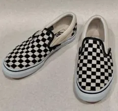 美品★VANS スリッポン チェッカーボード ブラック ホワイト 23.5cmのサムネイル