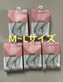 ATSUGI レディース　肌ストッキングM~Lサイズ5足セット　ヌーディベージュ