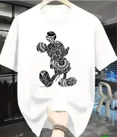 【三連休限定即日発送】モノクロミッキー Tシャツ L