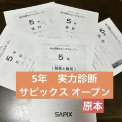 sapix サピックス 5年生 2023年実施　原本フルセット❗️ サピックス SAPIX 年間スケジュール5年生 前期｜配布物・指定購入品
