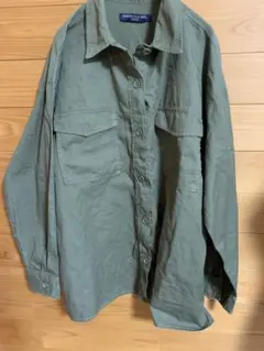 ライトオン　オリーブグリーン シャツ M カーキ　羽織り　秋色
