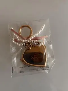 d'Alba ハート型キーホルダー パールチャーム