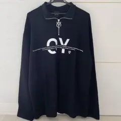 OY オーワイ 襟付き トレーナー ロゴ 長袖 ブラックのサムネイル