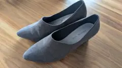 mie scarpe グレー 太ヒールパンプス 23.0cm