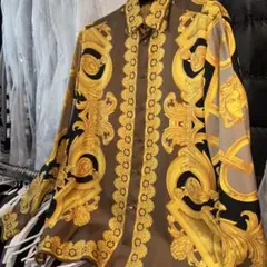 【激レア】GIANNI VERSACE メデューサ シースルー 長袖シャツ 激レア】GIANNI VERSACE メデューサ シースルー 長袖シャツ