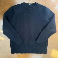 ユニクロ UNIQLO ウォッシャブルミラノリブクルーネックセーター ブラック