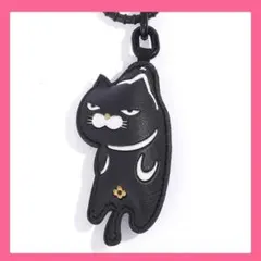 黒猫のキーホルダー　吊り下げ猫　単品売り　ブサカワ　オシャレ　黒猫