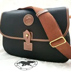 美品✨ハンティングワールド サファリトゥデイ ショルダーバッグ 斜め掛け 黒 茶のサムネイル