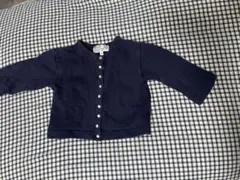 アニエスベージャパン　ネイビー ボタン付きカーディガン 2ans