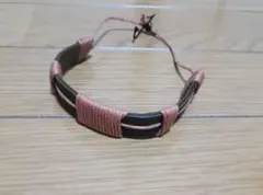 革　皮　ブレスレット　バングル　腕輪　フリーサイズ　男女兼用　ハンドメイド