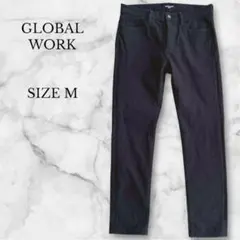 グローバルワーク デニムパンツ スキニー ストレッチ ブラック カジュアル M