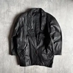 【90s vintage】レザーコート　レザージャケット　牛革　本革