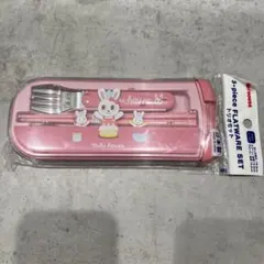 miki HOUSE 3-piece FLATWARE SET ピンクのサムネイル