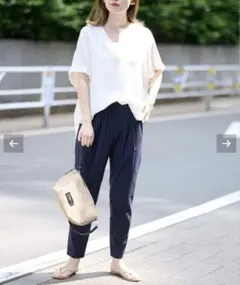 【美品】JOURNAL STANDARDウォッシャブルコットンリネンVISパンツ