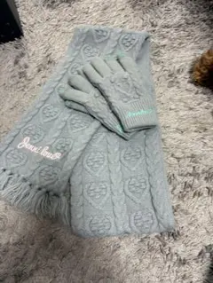 jenni love マフラー 手袋 セット グレー