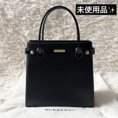 未使用✨BURBERRY バーバリー　ハンドバッグ　ノバチェック　レザー　黒