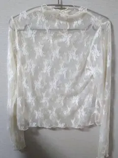 dazzlin　キャミソール付　プチハイネックレースブラウス　フリーサイズ