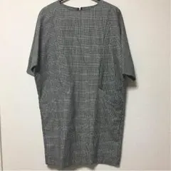 【GU】グレン・チェック柄 ワンピース