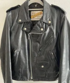ブラック レザー ライダースジャケット Schott 38 詳細はコメントへ