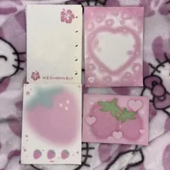 韓国作家 mering バラメモ メモパッド いちご