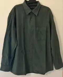【used】UNIQLO メンズ 長袖シャツ カーキ XL